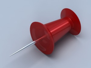 clip and push pins Model 3D