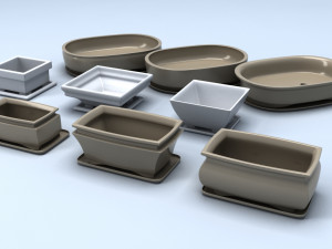 bonsai pots 3D Model
