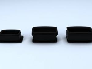 bonsai pots Model 3D