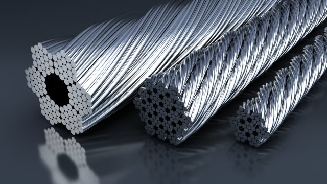 steel ropes 3D Модель .c4d .max .obj .3ds .fbx .stl .blend 