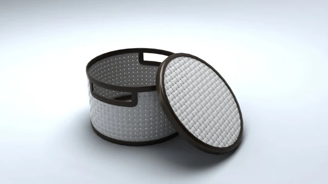 round basket 3D Model .c4d .max .obj .3ds .fbx .stl .blend 