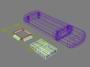 usb flash drive 3D Model