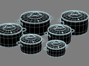 cooking pots 3D Model