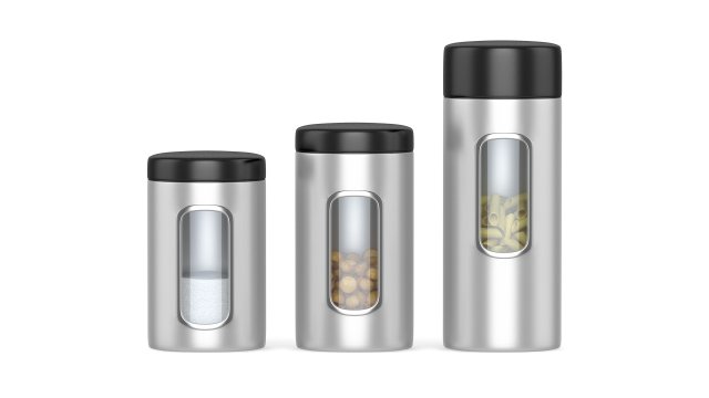 kitchen containers 3D Модель .c4d .max .obj .3ds .fbx .stl .blend 