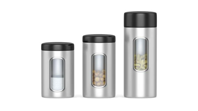 kitchen containers 3D Model .c4d .max .obj .3ds .fbx .stl .blend