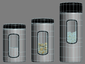 kitchen containers 3D Модель