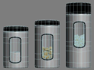 kitchen containers 3D Model