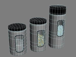 kitchen containers 3D Модель