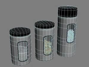 kitchen containers 3D Model