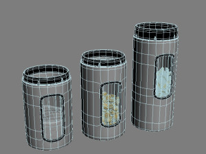 kitchen containers 3D Модель