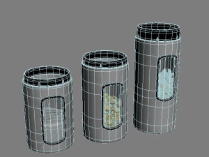 kitchen containers 3D Model