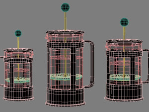 french press Model 3D