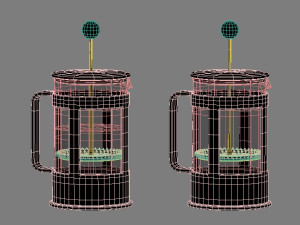french press Model 3D