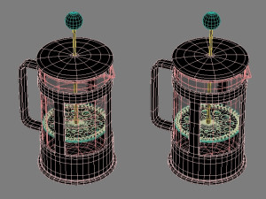 french press Model 3D