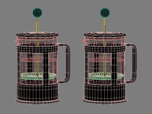 french press Model 3D