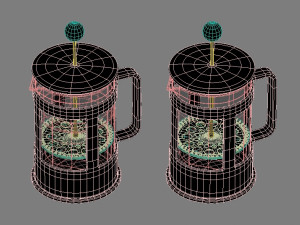 french press Model 3D