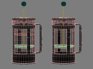 french press Model 3D