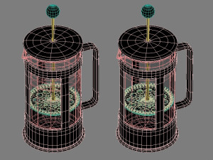 french press Model 3D