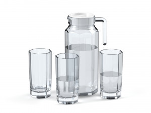 jug and glass 3D Model