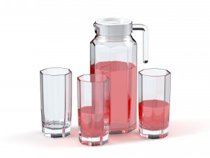 jug and glass 3Dモデル