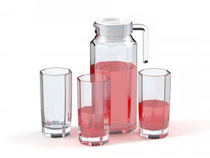 jarro e vidro Modelo 3D