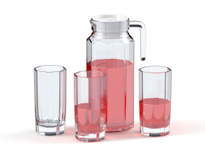 jug and glass 3Dモデル