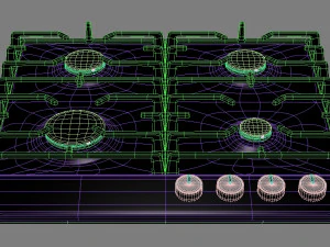 gas hob 3D Model
