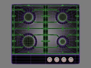 gas hob 3D Model