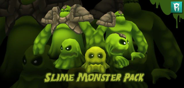 slime monster pack 3D Model .c4d .max .obj .3ds .fbx .stl .blend 