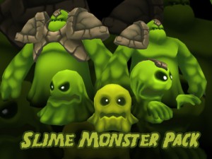 slime monster pack Model 3D