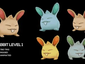 rabbit monster pack 3D Model