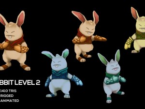 rabbit monster pack 3D Model