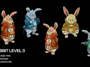 rabbit monster pack 3D Model