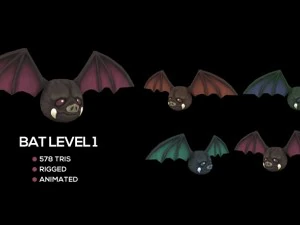 meute de monstres chauve-souris Modèle 3D