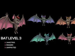meute de monstres chauve-souris Modèle 3D