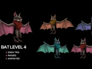 meute de monstres chauve-souris Modèle 3D