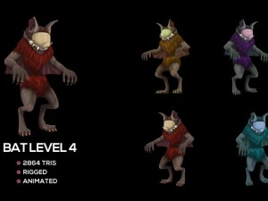 meute de monstres chauve-souris Modèle 3D