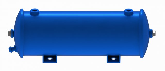 horizontal receiver tank plugs 3D 모델 .c4d .max .obj .3ds .fbx .stl .blend 