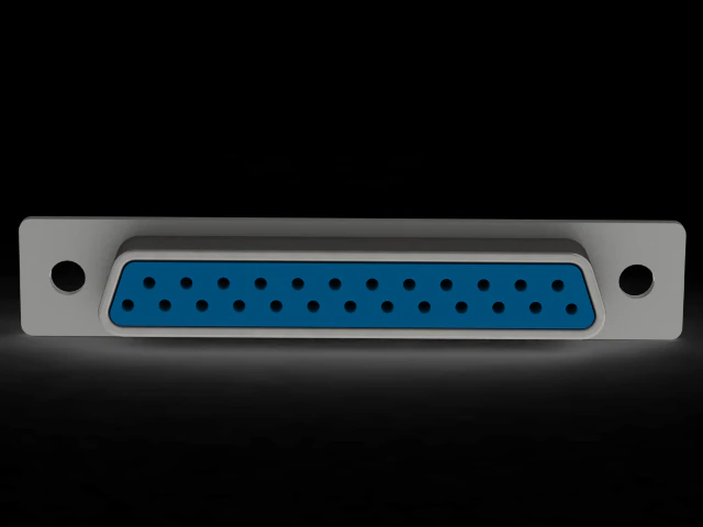 data - vga connector port 3D Model .c4d .max .obj .3ds .fbx .stl .blend 