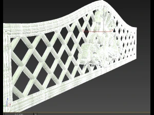 back from a bench 3D Model