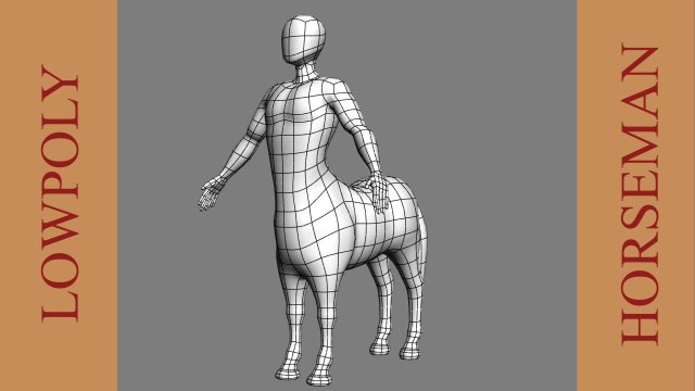 horse man Model 3D .c4d .max .obj .3ds .fbx .stl .blend 