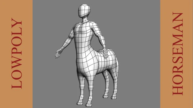 horse man 3D Model .c4d .max .obj .3ds .fbx .stl .blend