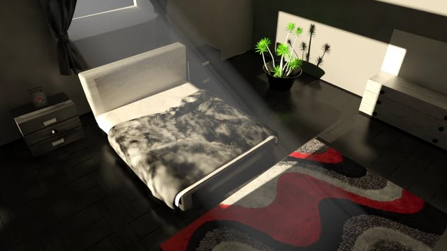 bedroom 3D Model .c4d .max .obj .3ds .fbx .stl .blend 