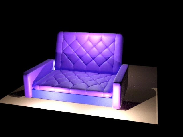 blue sofa 3D Model .c4d .max .obj .3ds .fbx .stl .blend 