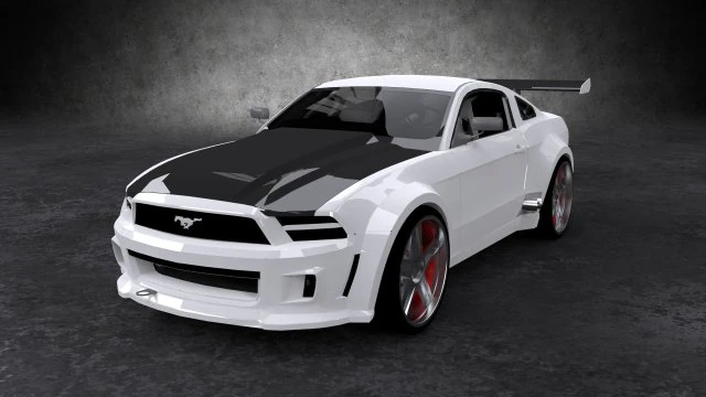 ford mustang gt-r 2010 3D Model .c4d .max .obj .3ds .fbx .stl .blend 