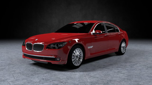 bmw 760li 2011 Model 3D .c4d .max .obj .3ds .fbx .stl .blend