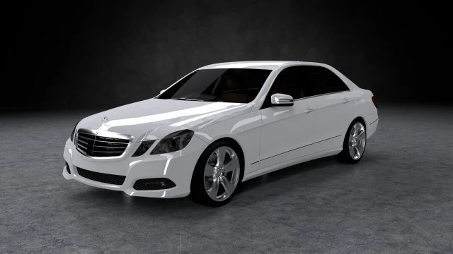 mercedes benz e500 2010 3D Model .c4d .max .obj .3ds .fbx .stl .blend