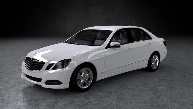 mercedes benz e200 2010 3D Model .c4d .max .obj .3ds .fbx .stl .blend 