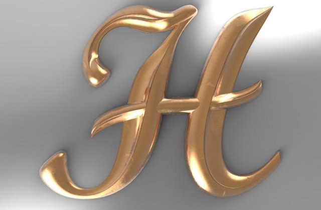 lettersmb-h-big-1248x1000x80 3D Baskı Modeli .c4d .max .obj .3ds .fbx .stl .blend 