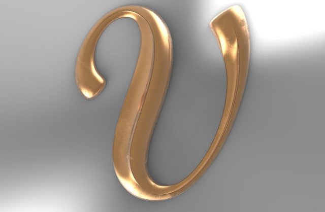 lettersmb-v-big-897x1000x80 3D 프린트 모델 .c4d .max .obj .3ds .fbx .stl .blend 